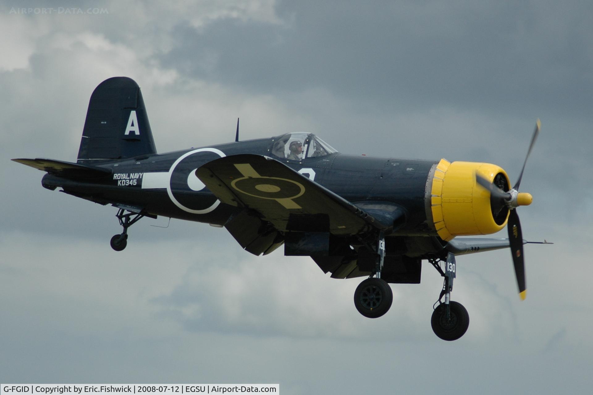 G-FGID, 1945 Goodyear FG-1D Corsair C/N 3111, 43. The Corsair at Duxford Flying Legends Air Show July 2008