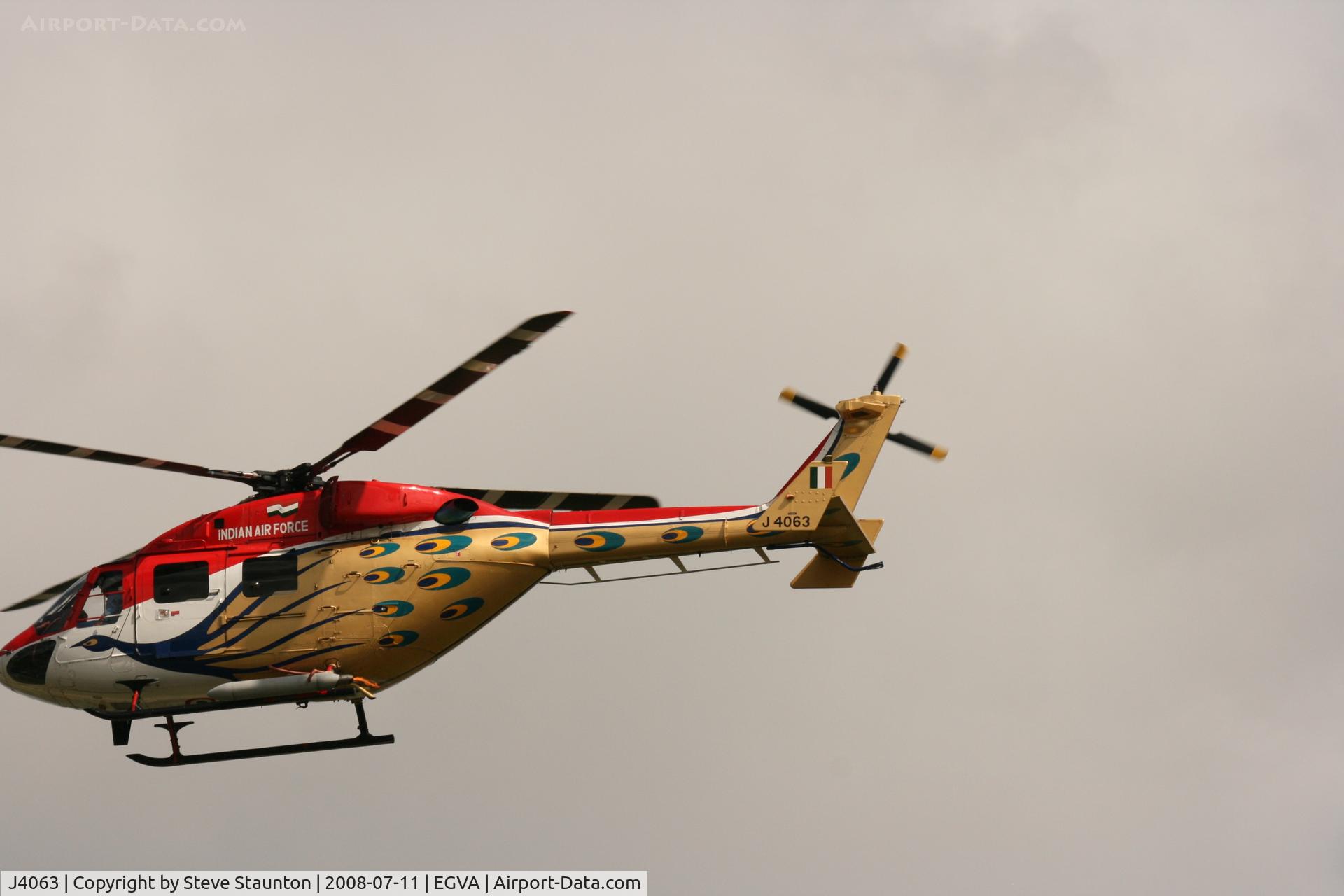 J4063, HAL Dhruv C/N CC/60/06, Taken at the Royal International Air Tattoo 2008 during arrivals and departures (show days cancelled due to bad weather)