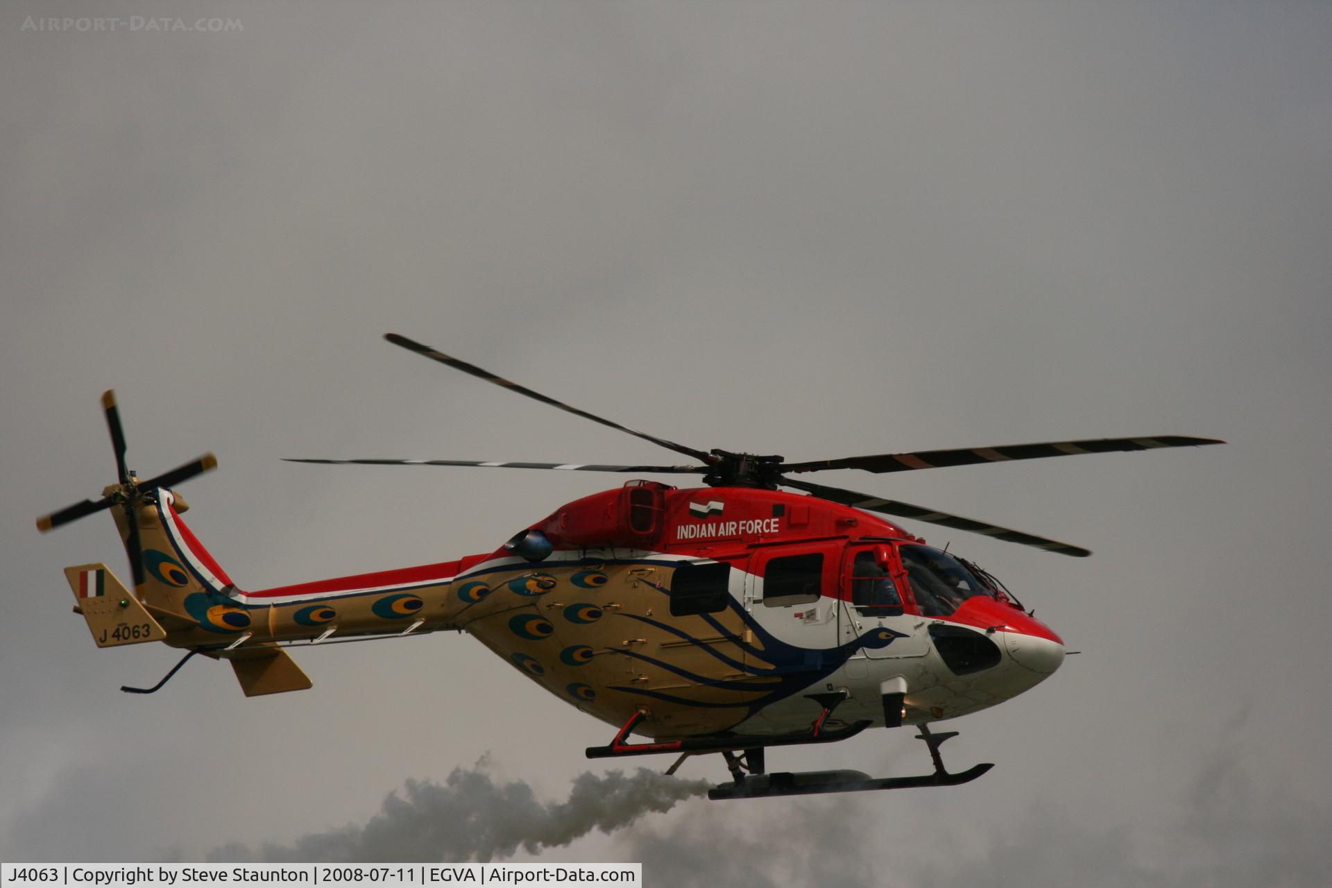 J4063, HAL Dhruv C/N CC/60/06, Taken at the Royal International Air Tattoo 2008 during arrivals and departures (show days cancelled due to bad weather)