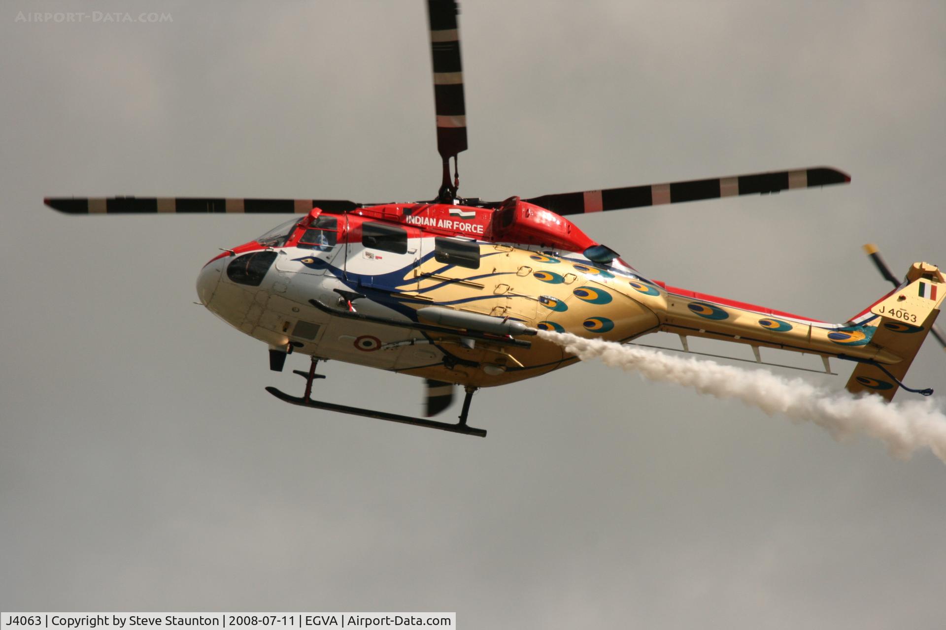 J4063, HAL Dhruv C/N CC/60/06, Taken at the Royal International Air Tattoo 2008 during arrivals and departures (show days cancelled due to bad weather)