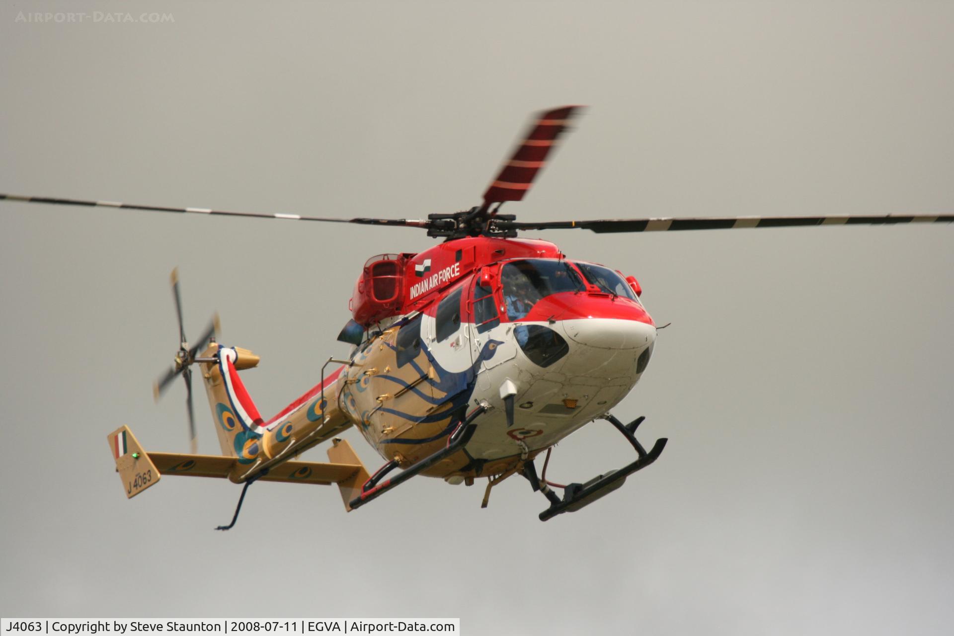 J4063, HAL Dhruv C/N CC/60/06, Taken at the Royal International Air Tattoo 2008 during arrivals and departures (show days cancelled due to bad weather)