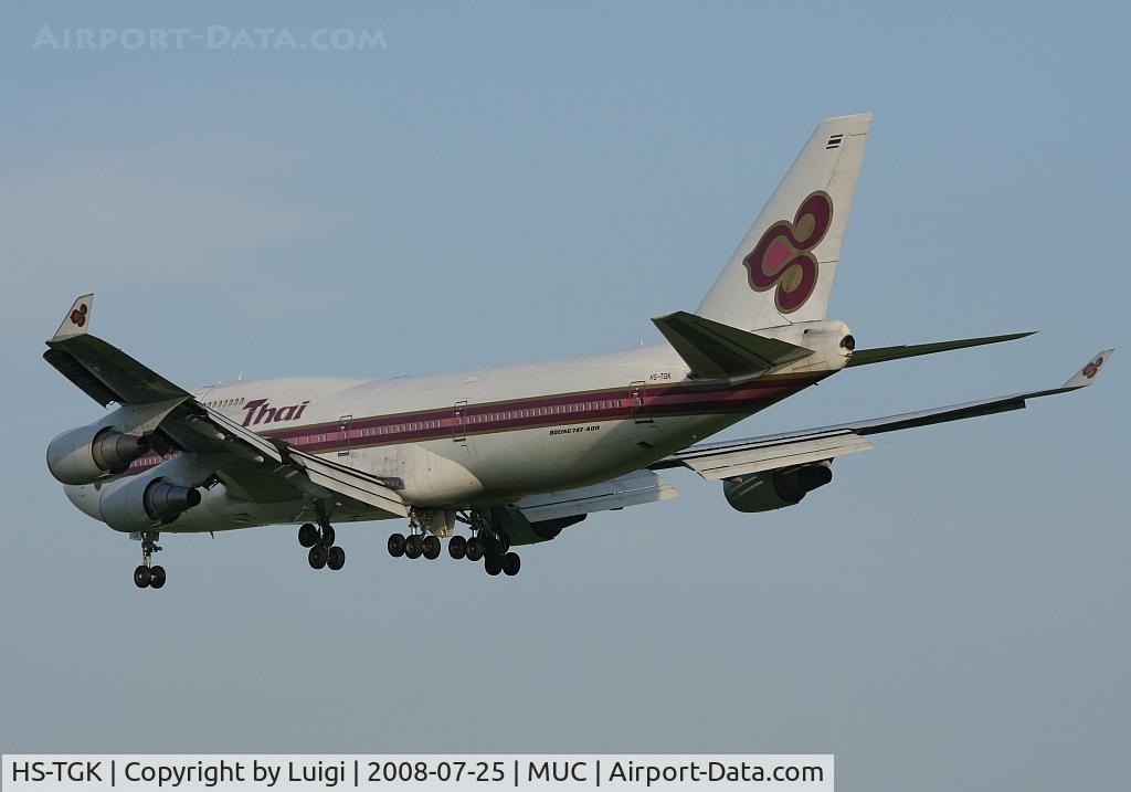 HS-TGK, 1990 Boeing 747-4D7 C/N 24993, Thai Airways