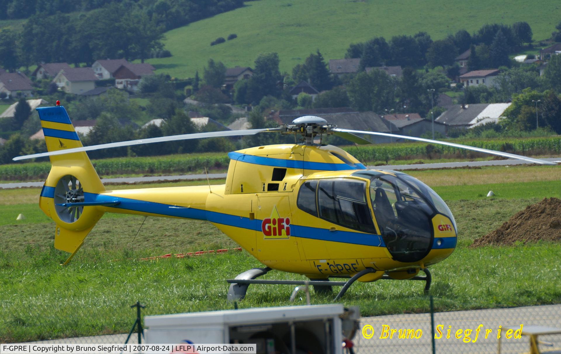 F-GPRE, 2000 Eurocopter EC-120B Colibri C/N 1123, Annecy-Meythet LFLP