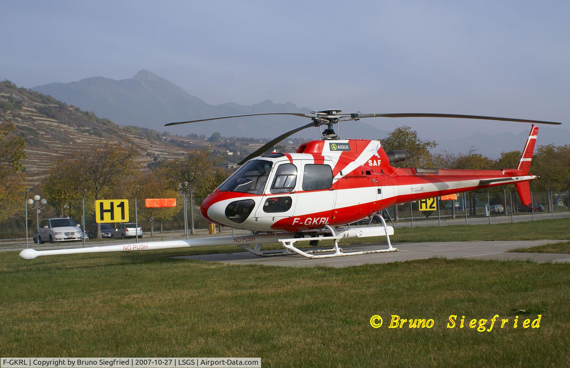 F-GKRL, Eurocopter AS-350B-3 Ecureuil Ecureuil C/N 3473, Sion Airport LSGS
