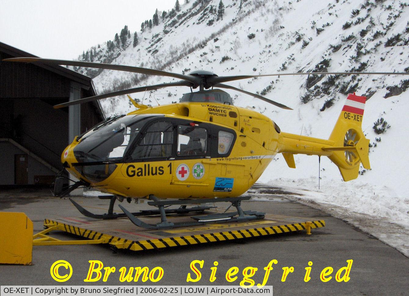 OE-XET, 2003 Eurocopter EC-135T-2 C/N 0308, Zürs Heliport LOJW
