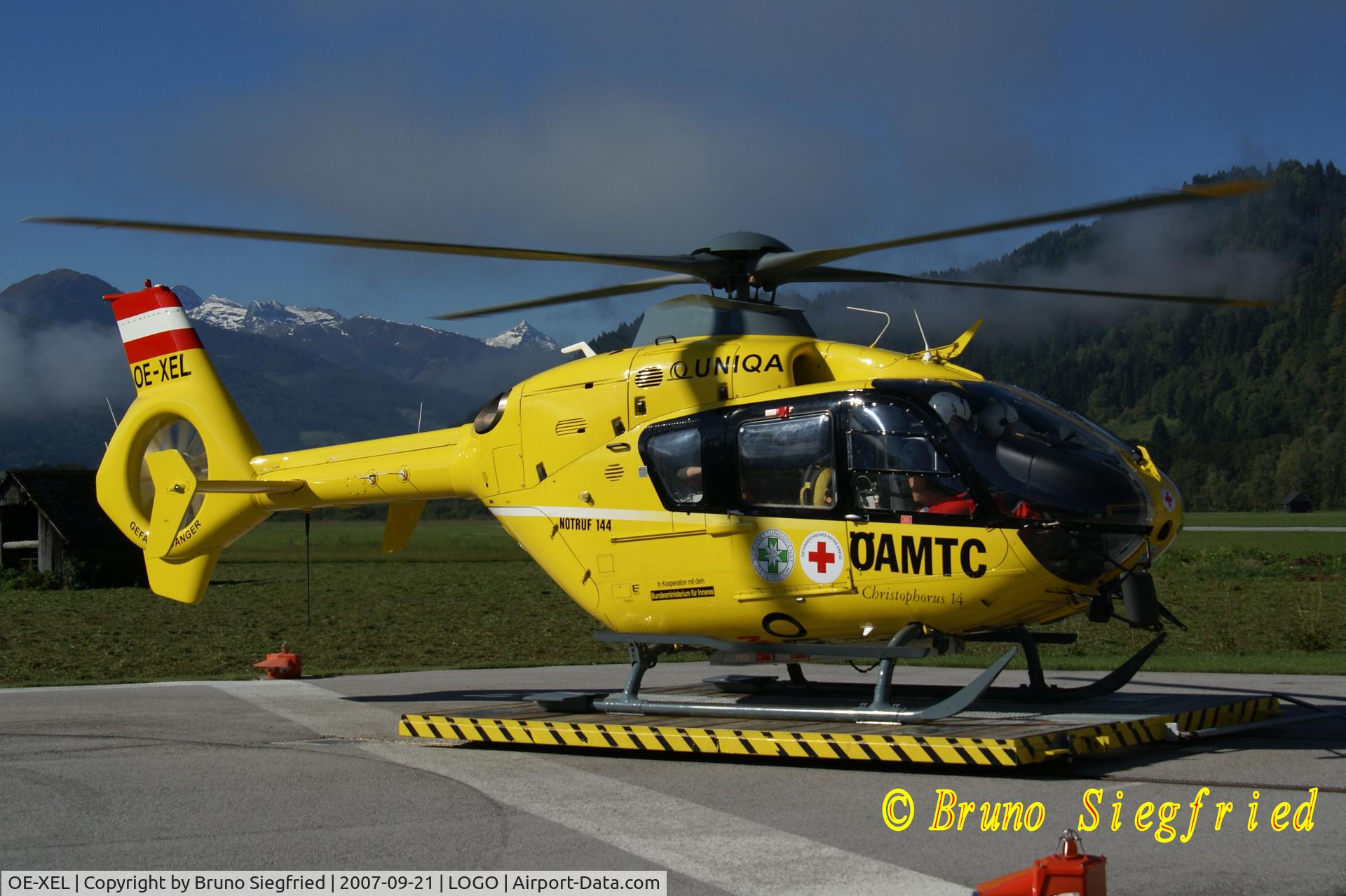 OE-XEL, 2001 Eurocopter EC-135T-2 C/N 0187, Niedröblarn Flugplatz LOGO