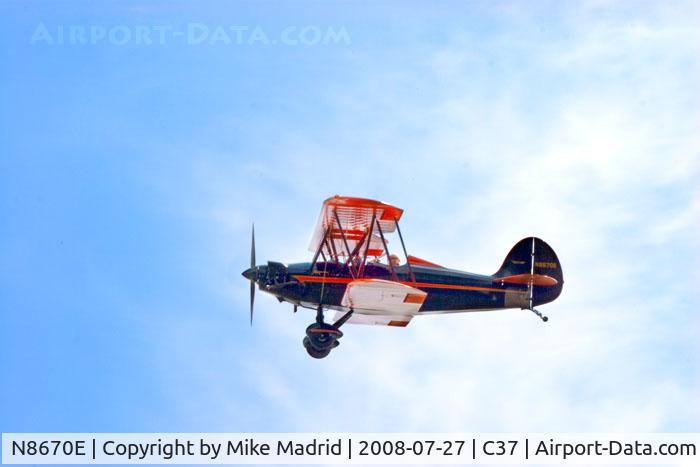 N8670E, 1968 Hatz CB-1 C/N A1, Over Brodhead 2008