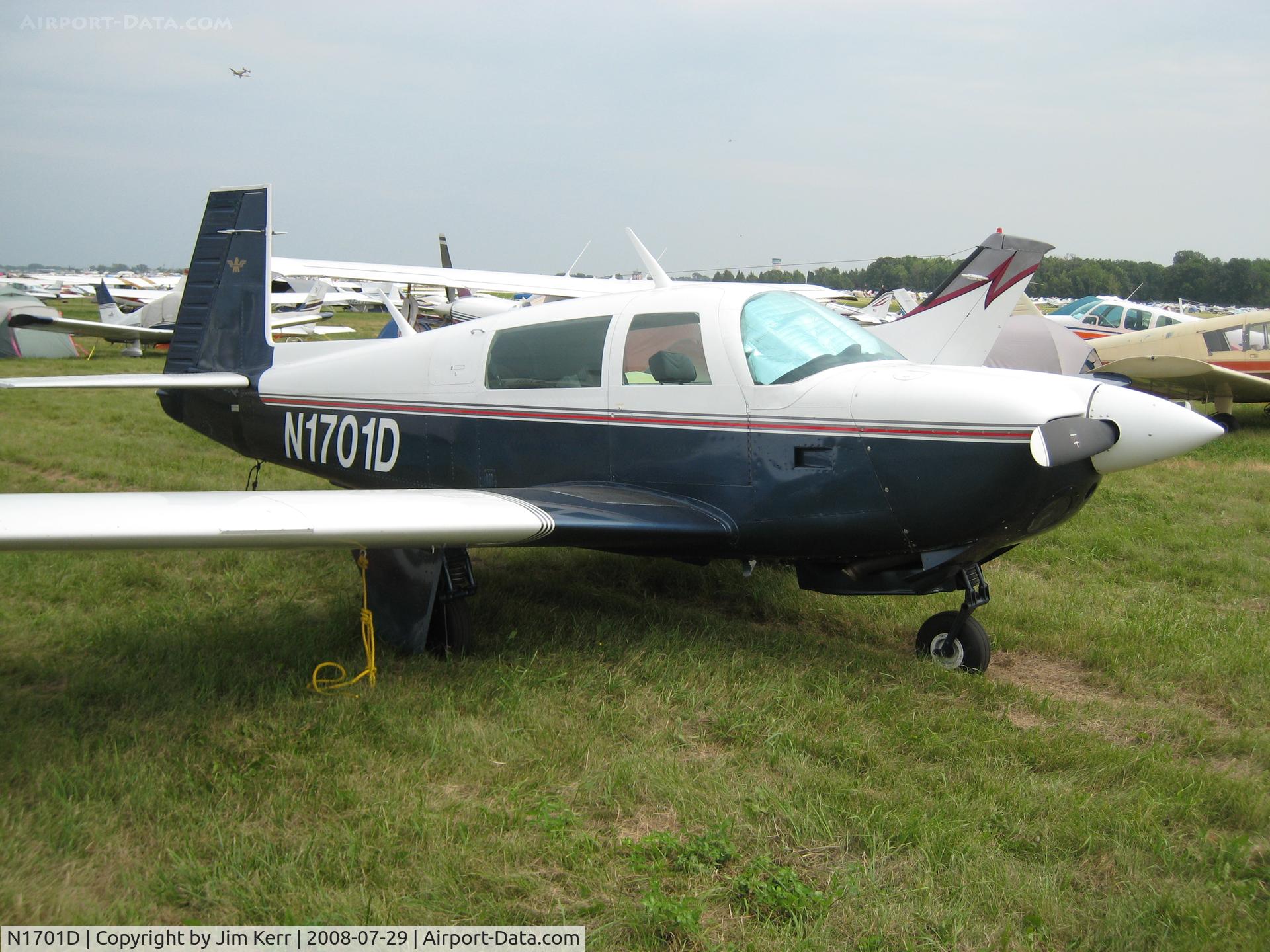 N1701D, 1981 Mooney M20J 201 C/N 24-1156, Mooney Caravan to Oshkosh 2008