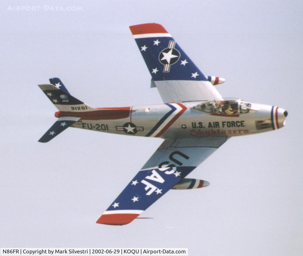 N86FR, 1952 North American F-86F Sabre C/N 191-655, Quonset Point 2002