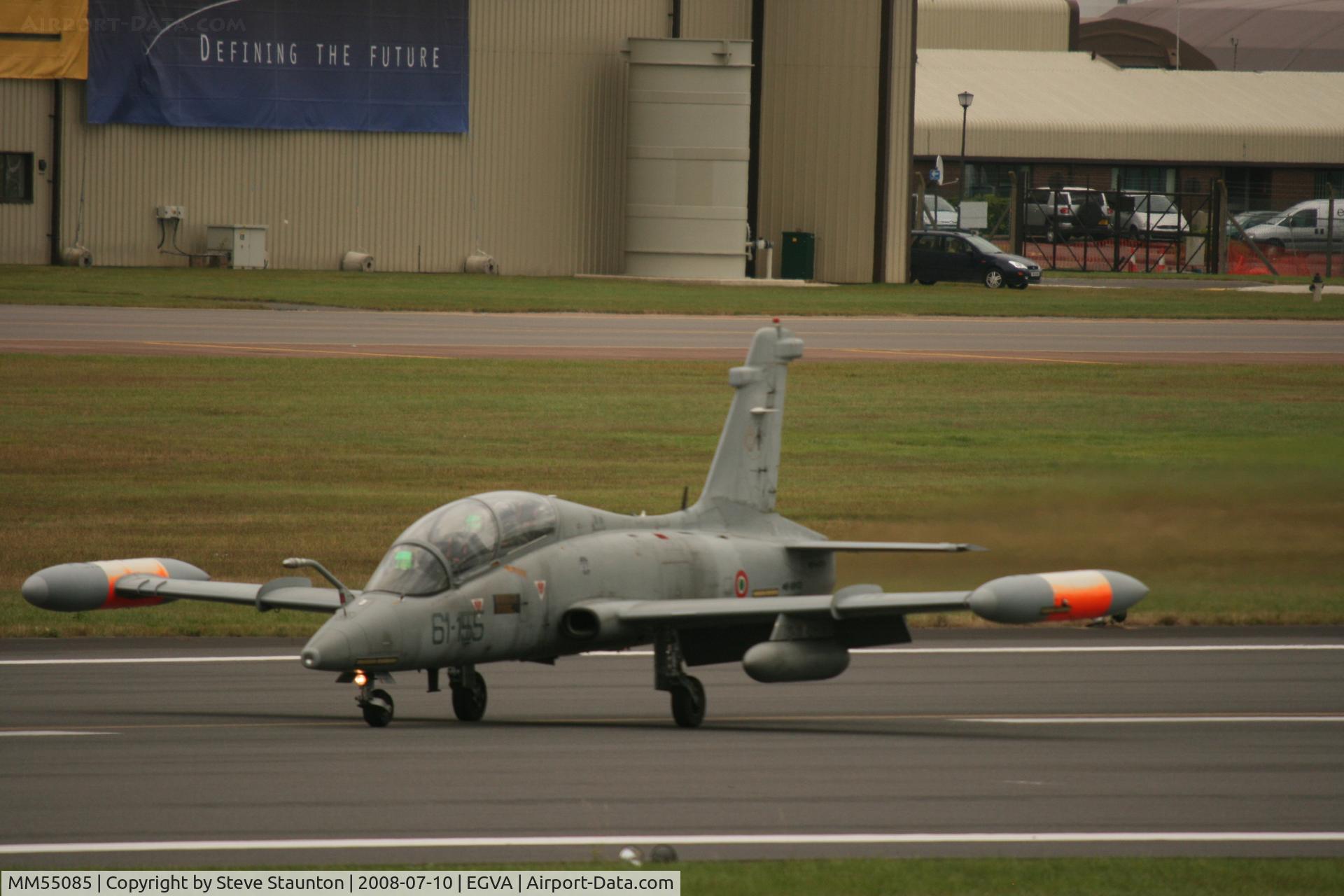 MM55085, Aermacchi MB-339CD C/N 6954/221/CD024, Taken at the Royal International Air Tattoo 2008 during arrivals and departures (show days cancelled due to bad weather)