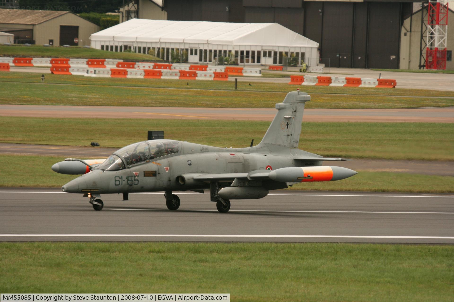 MM55085, Aermacchi MB-339CD C/N 6954/221/CD024, Taken at the Royal International Air Tattoo 2008 during arrivals and departures (show days cancelled due to bad weather)