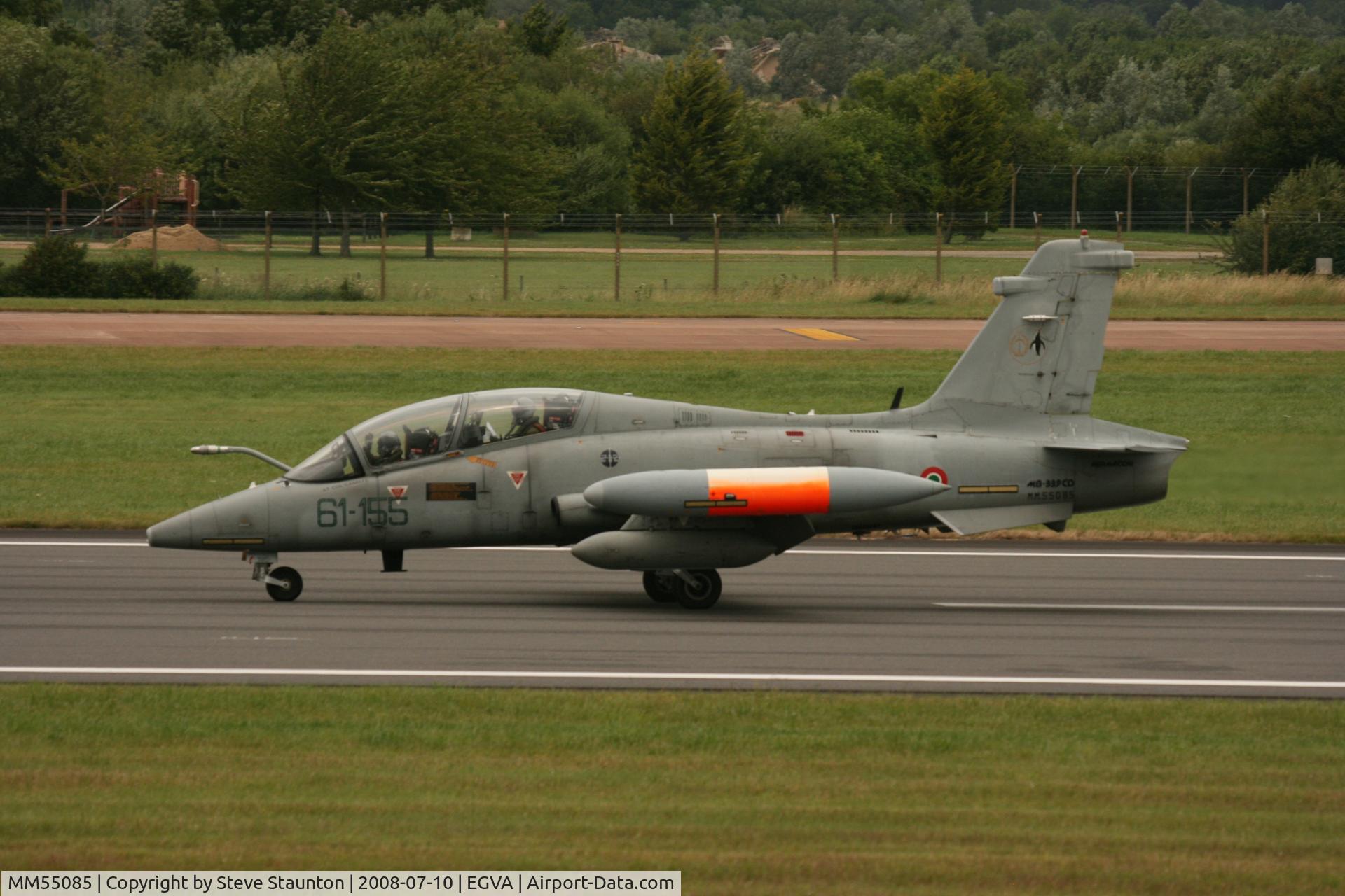 MM55085, Aermacchi MB-339CD C/N 6954/221/CD024, Taken at the Royal International Air Tattoo 2008 during arrivals and departures (show days cancelled due to bad weather)