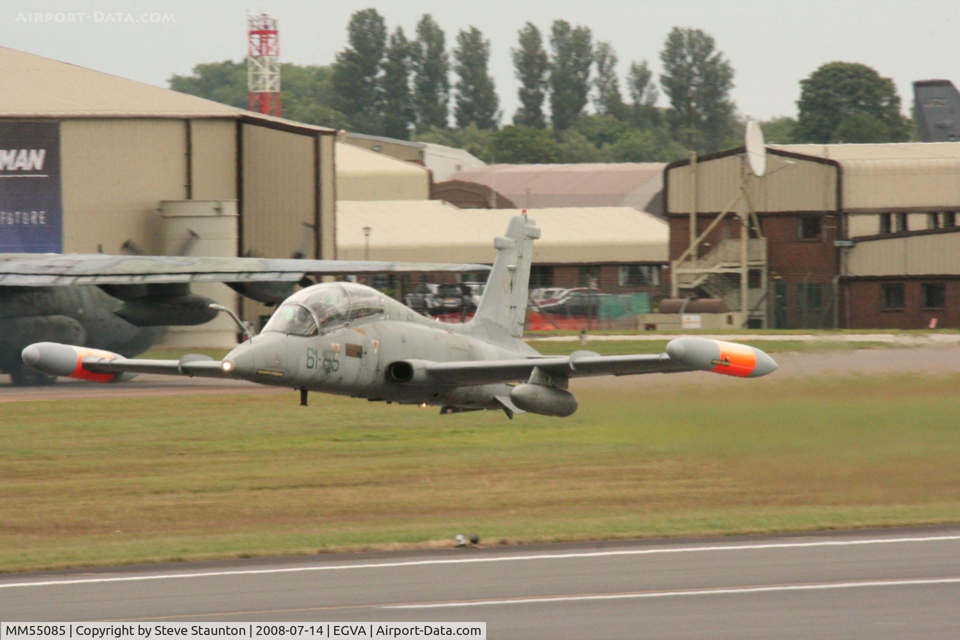 MM55085, Aermacchi MB-339CD C/N 6954/221/CD024, Taken at the Royal International Air Tattoo 2008 during arrivals and departures (show days cancelled due to bad weather)