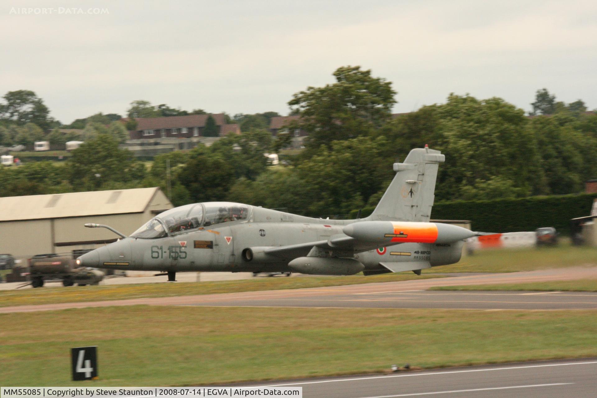 MM55085, Aermacchi MB-339CD C/N 6954/221/CD024, Taken at the Royal International Air Tattoo 2008 during arrivals and departures (show days cancelled due to bad weather)