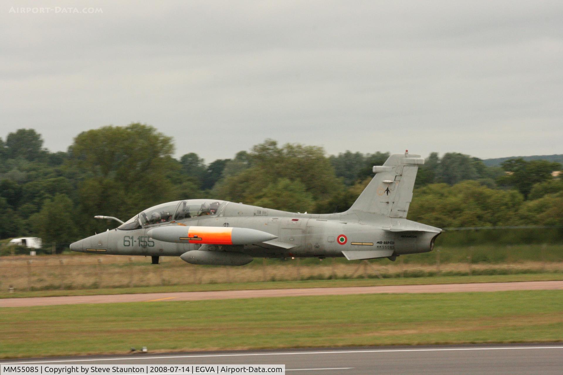 MM55085, Aermacchi MB-339CD C/N 6954/221/CD024, Taken at the Royal International Air Tattoo 2008 during arrivals and departures (show days cancelled due to bad weather)