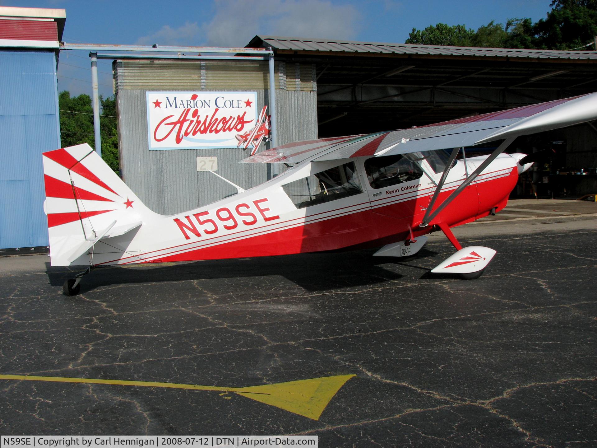 N59SE, 2005 American Champion 8KCAB Super Decathlon C/N 1004-2005, at Marion Cole hangar