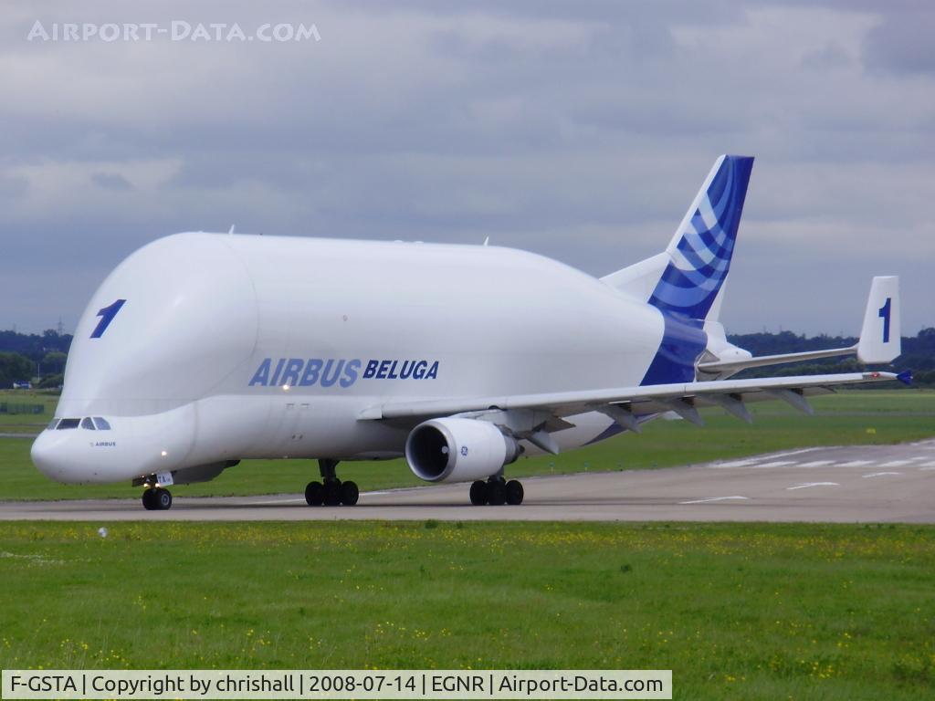 F-GSTA, 1994 Airbus A300B4-608ST Super Transporter C/N 655, turning round ready for an 05 departure