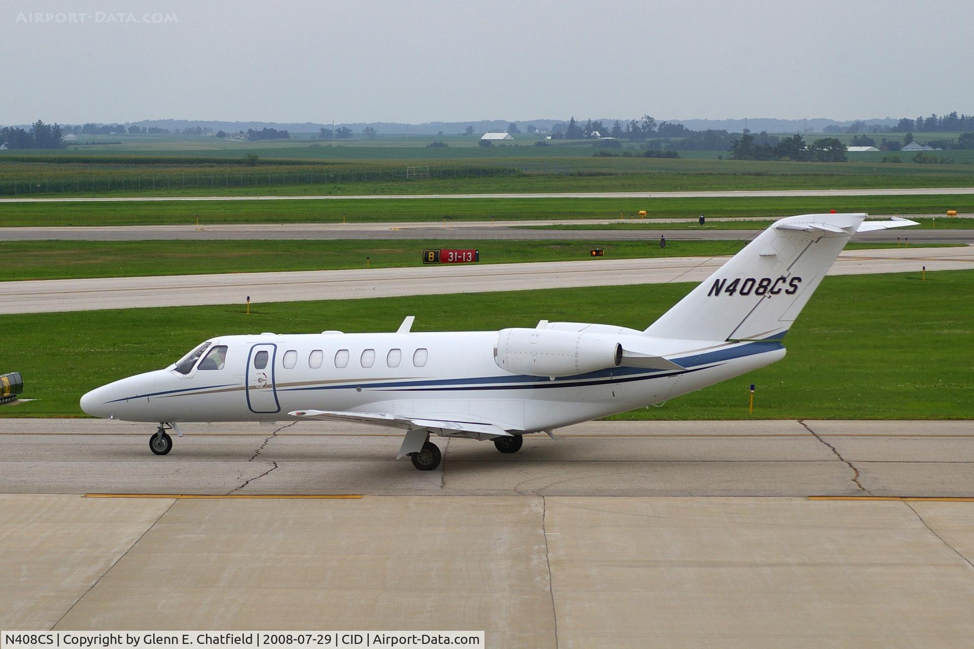 N408CS, 2005 Cessna 525B CitationJet CJ3 C/N 525B0045, Taxiing to Runway 27 for departure.