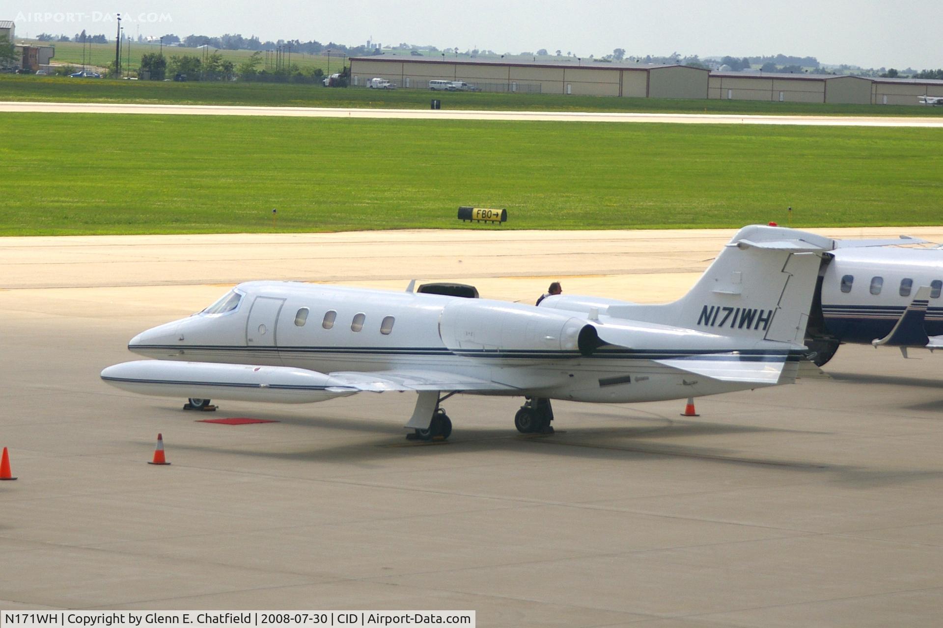N171WH, 1978 Gates Learjet 35A C/N 171, On the Landmark Ramp.  Seen from my office window.