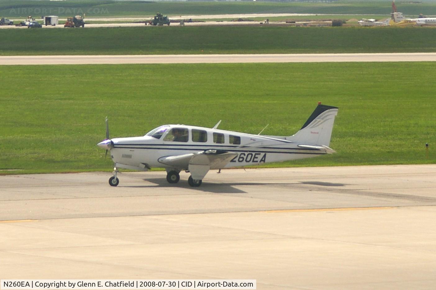 N260EA, 2004 Raytheon Aircraft Company A36 Bonanza C/N E-3408, Taxiing to Runway 27 for departure.