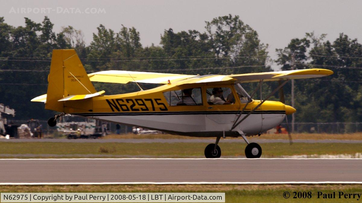 N62975, 1972 Bellanca 7ECA Citabria C/N 861-72, Landing roll, slowly losing lift