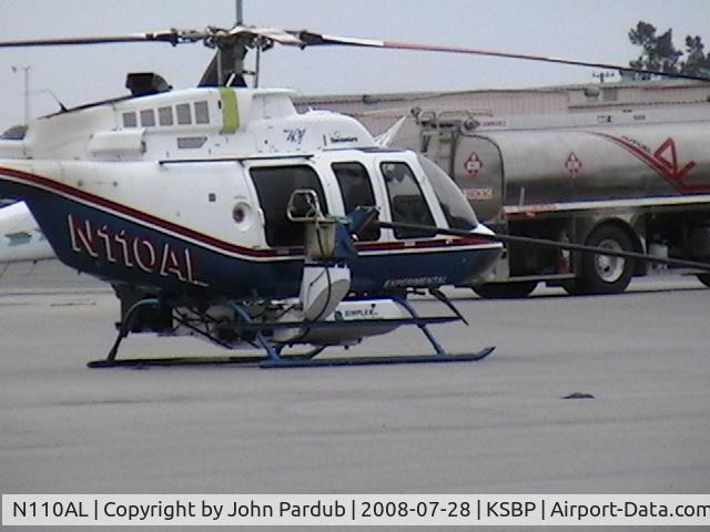 N110AL, 2001 Bell 407 C/N 53469, Bell 407 with Symplex Systems insulator washing system installed.  Labeled 
