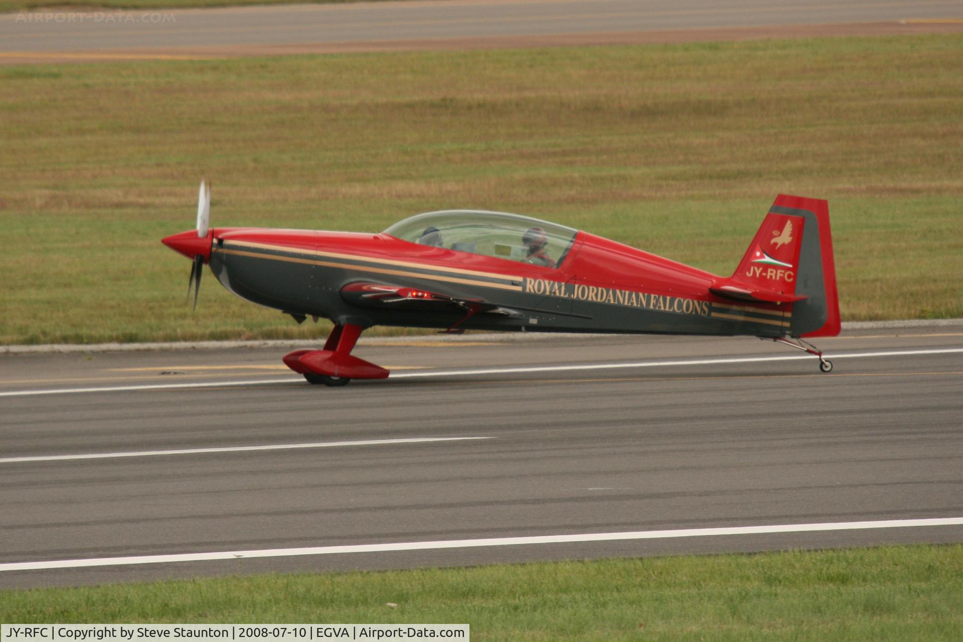 JY-RFC, 2007 Extra EA-300 C/N 1241, Taken at the Royal International Air Tattoo 2008 during arrivals and departures (show days cancelled due to bad weather)