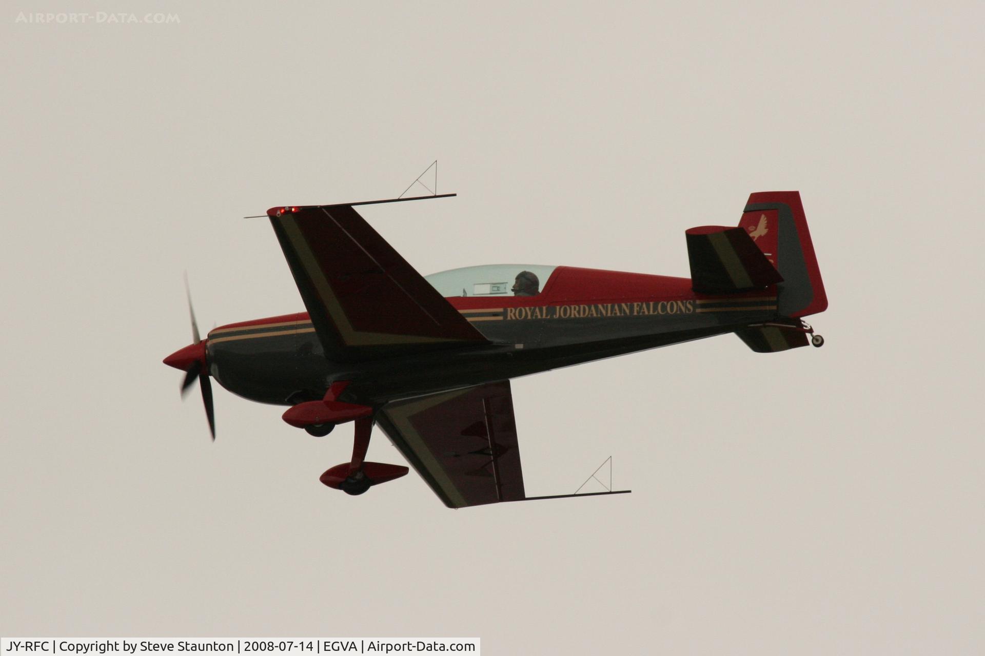 JY-RFC, 2007 Extra EA-300 C/N 1241, Taken at the Royal International Air Tattoo 2008 during arrivals and departures (show days cancelled due to bad weather)