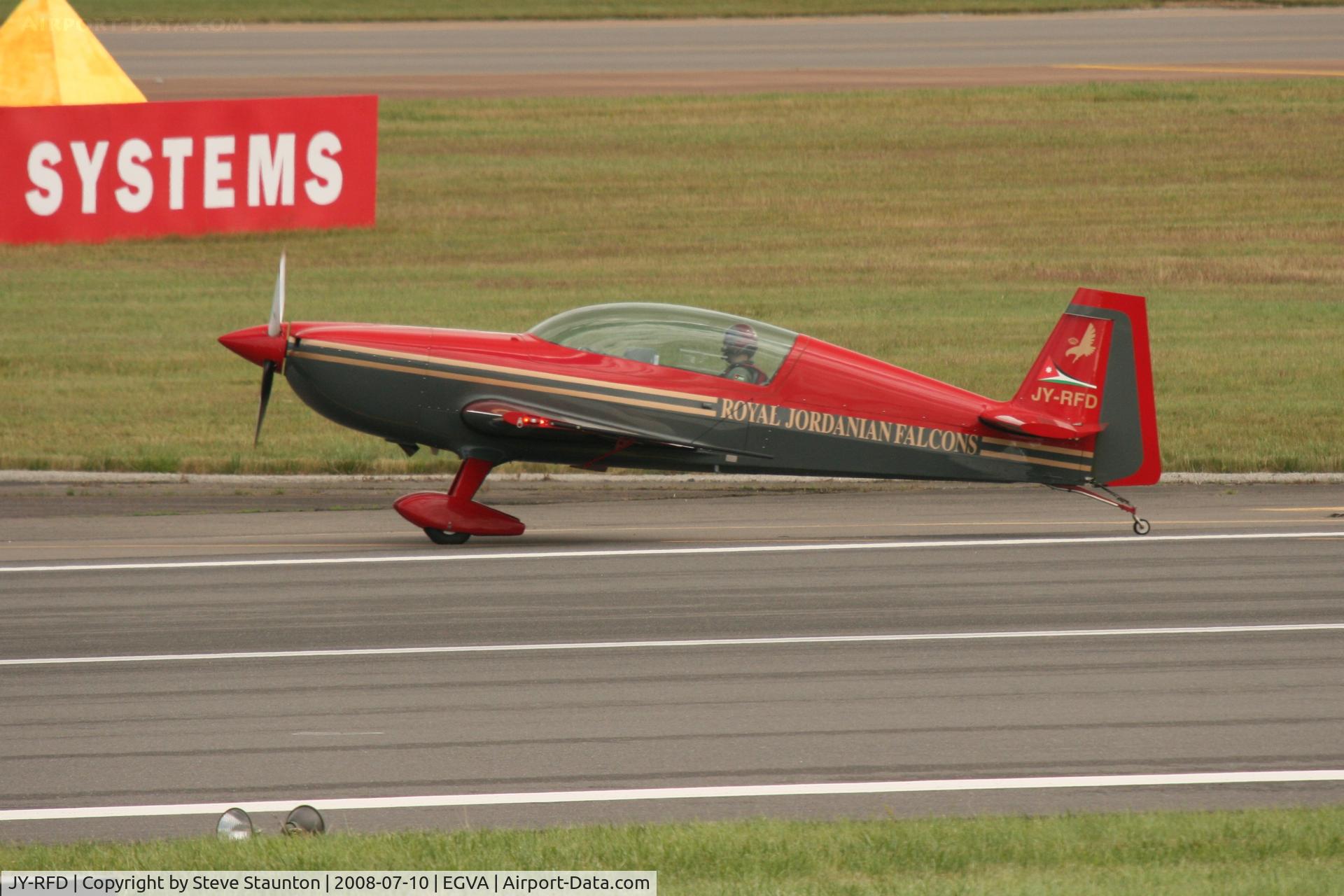 JY-RFD, Extra EA-300 C/N 1242, Taken at the Royal International Air Tattoo 2008 during arrivals and departures (show days cancelled due to bad weather)