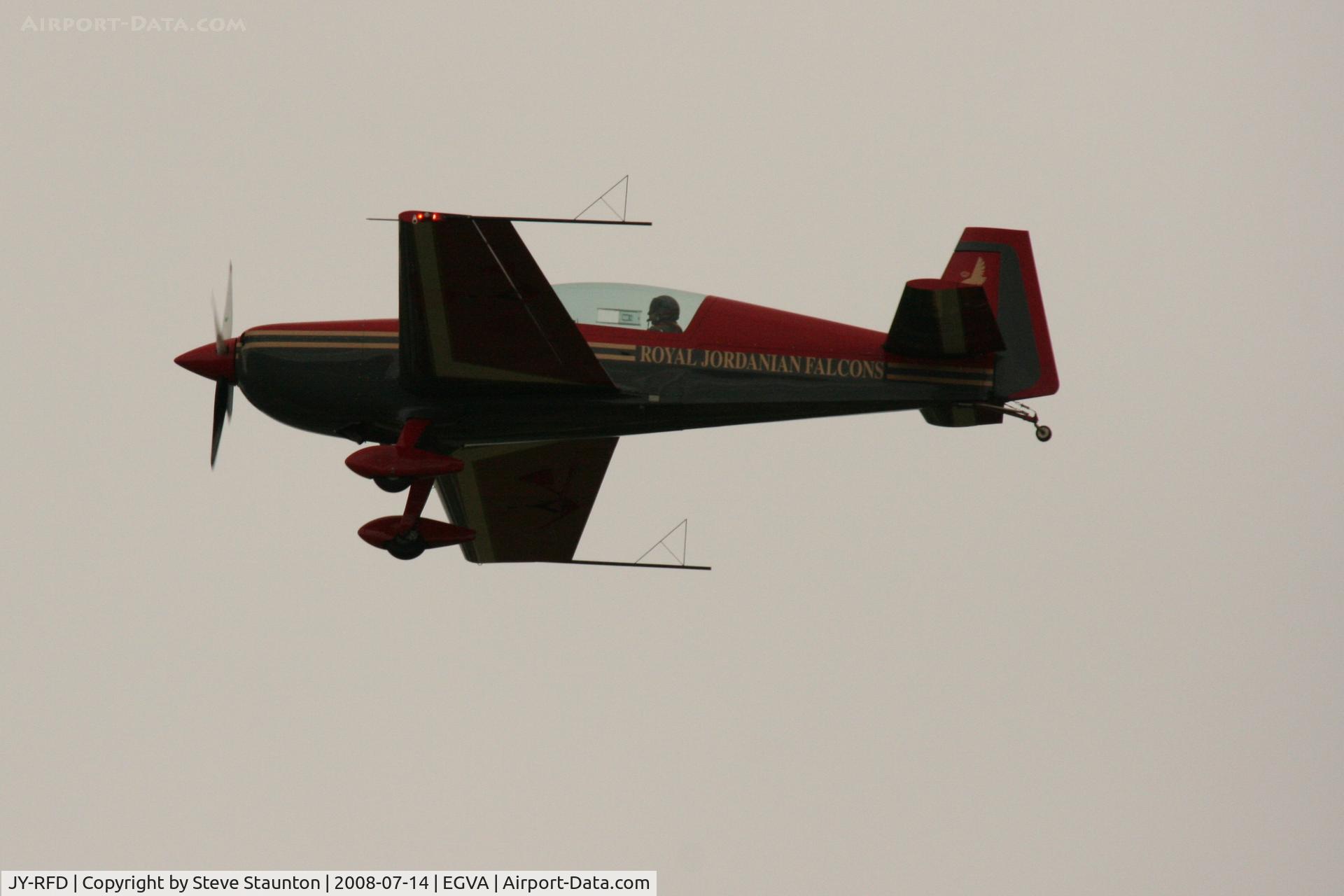 JY-RFD, Extra EA-300 C/N 1242, Taken at the Royal International Air Tattoo 2008 during arrivals and departures (show days cancelled due to bad weather)