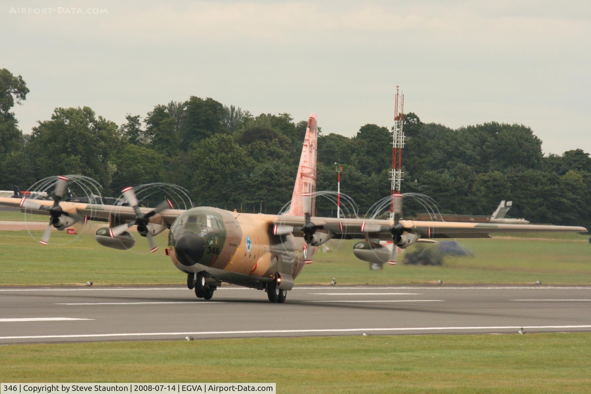 346, Lockheed C-130H Hercules C/N 382-4920, Taken at the Royal International Air Tattoo 2008 during arrivals and departures (show days cancelled due to bad weather)