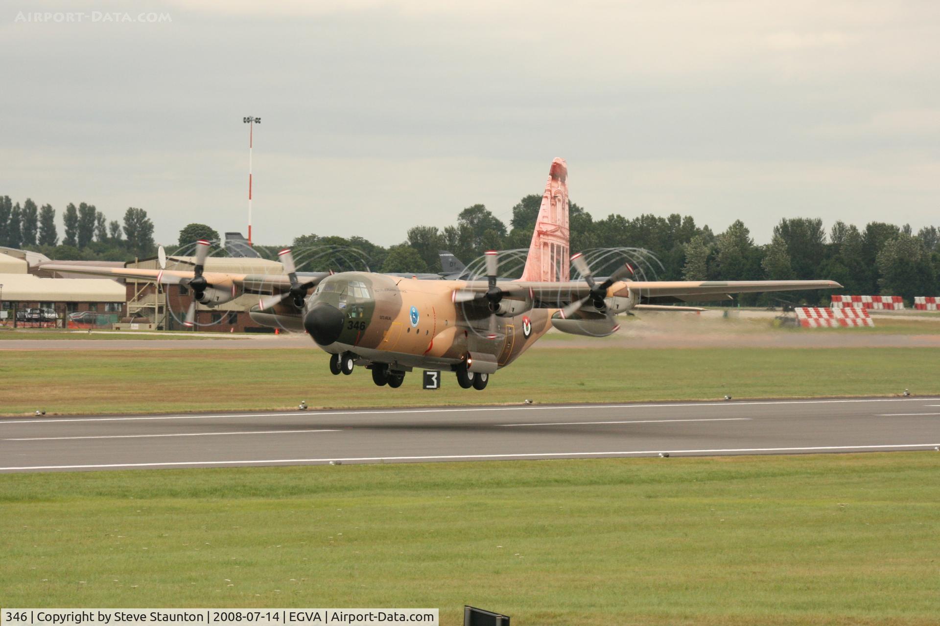 346, Lockheed C-130H Hercules C/N 382-4920, Taken at the Royal International Air Tattoo 2008 during arrivals and departures (show days cancelled due to bad weather)