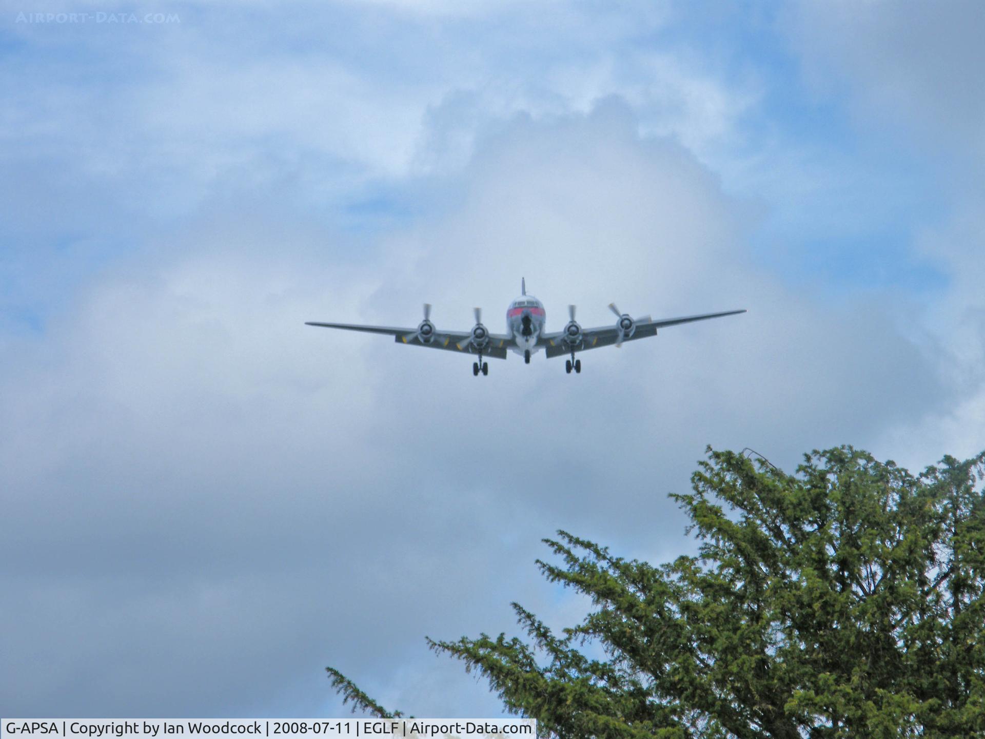 G-APSA, 1958 Douglas DC-6A C/N 45497, Douglas DC-6A/Atlantic Air Transport (sporting British Eagle scheme)