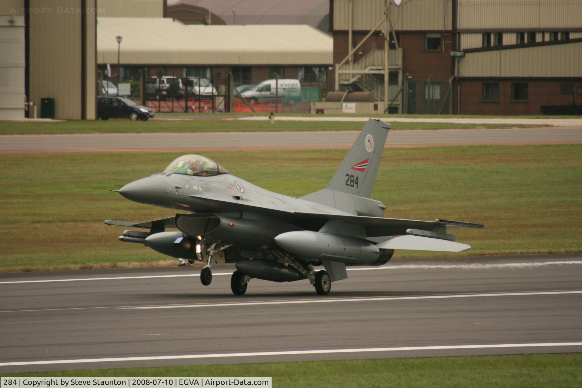 284, 1981 Fokker F-16AM Fighting Falcon C/N 6K-13, Taken at the Royal International Air Tattoo 2008 during arrivals and departures (show days cancelled due to bad weather)