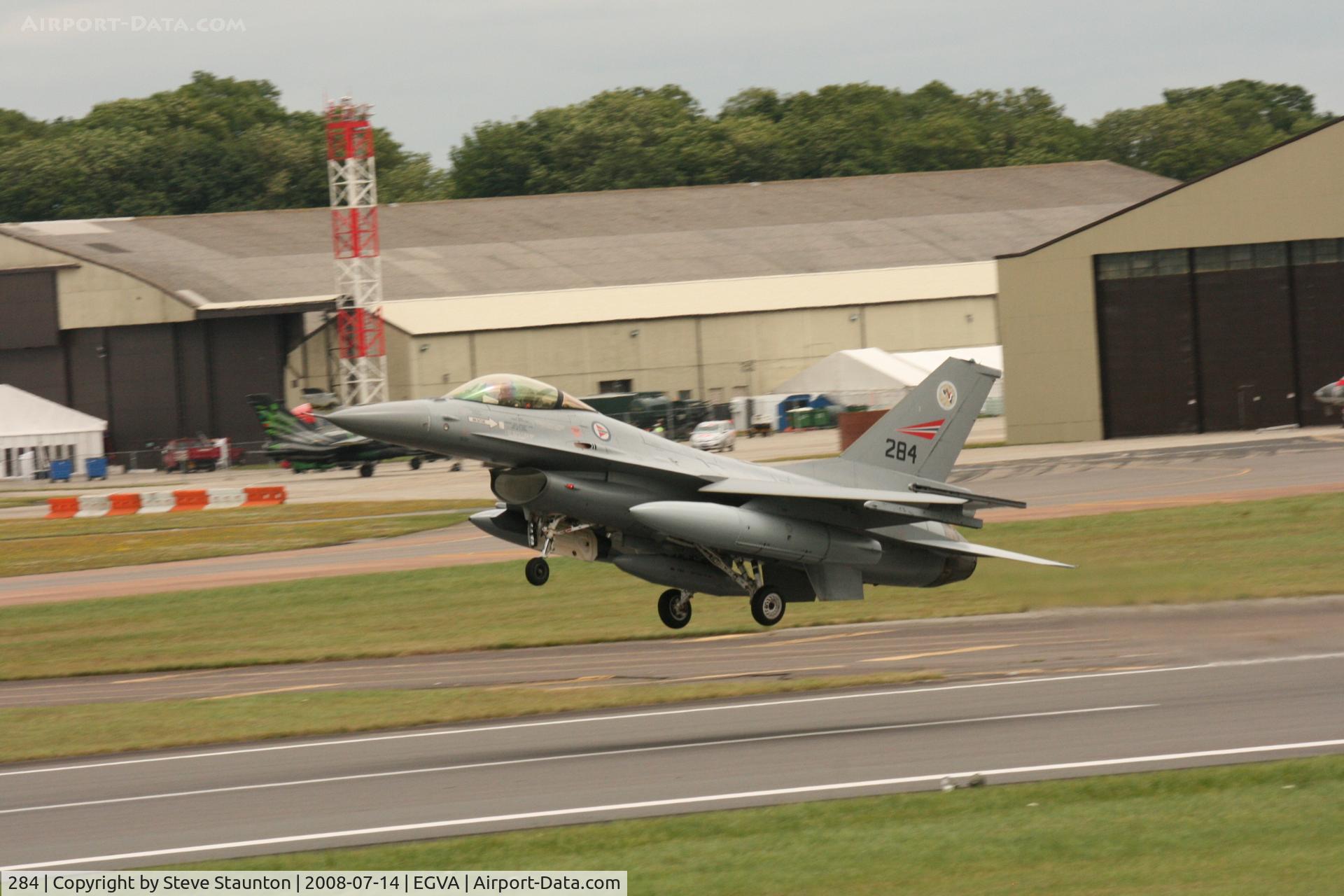 284, 1981 Fokker F-16AM Fighting Falcon C/N 6K-13, Taken at the Royal International Air Tattoo 2008 during arrivals and departures (show days cancelled due to bad weather)