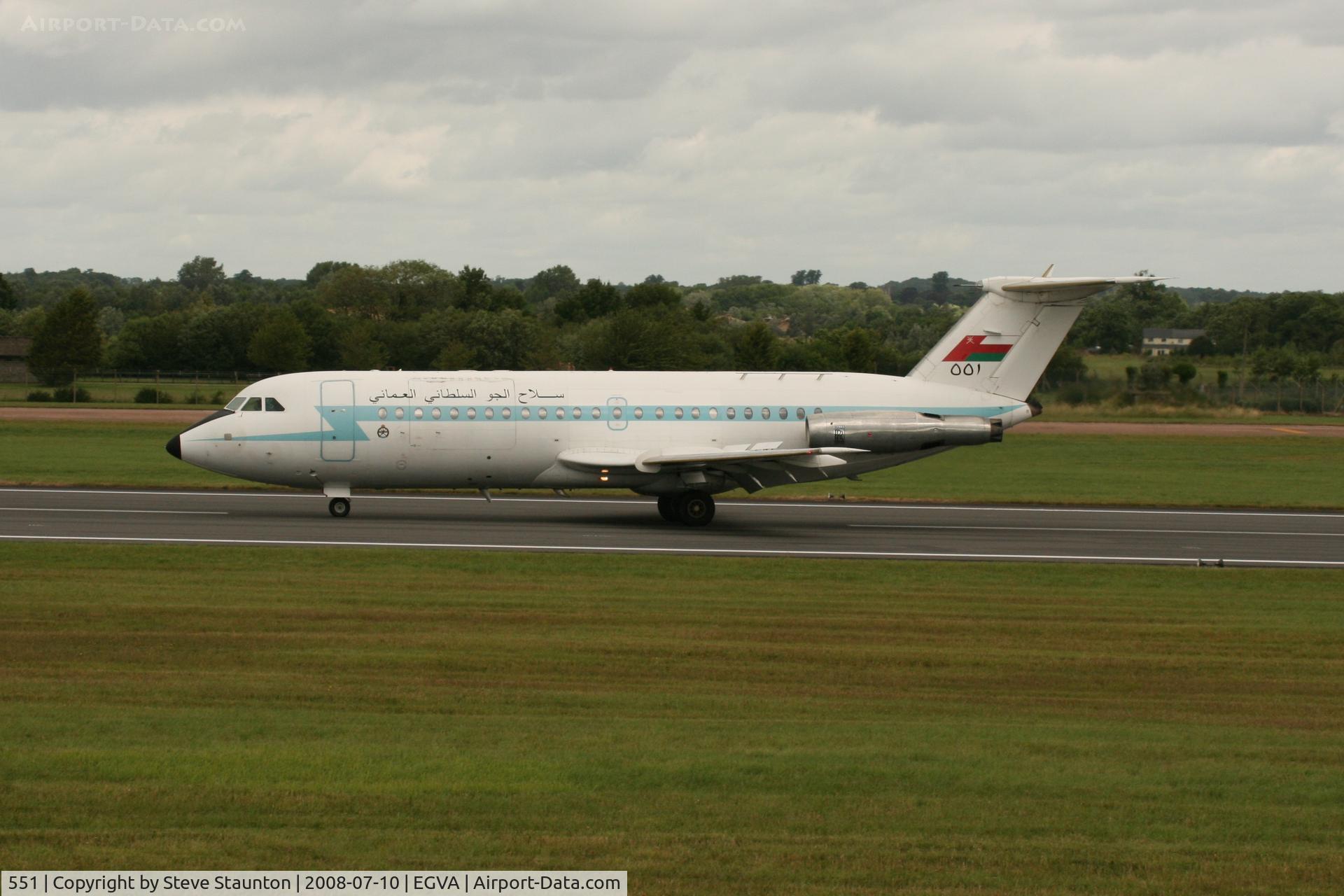 551, 1974 BAC 111-485GD One-Eleven C/N BAC.247, Taken at the Royal International Air Tattoo 2008 during arrivals and departures (show days cancelled due to bad weather)