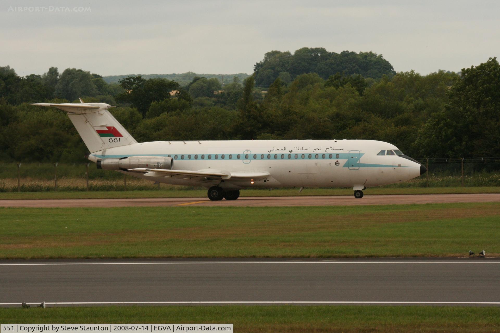 551, 1974 BAC 111-485GD One-Eleven C/N BAC.247, Taken at the Royal International Air Tattoo 2008 during arrivals and departures (show days cancelled due to bad weather)