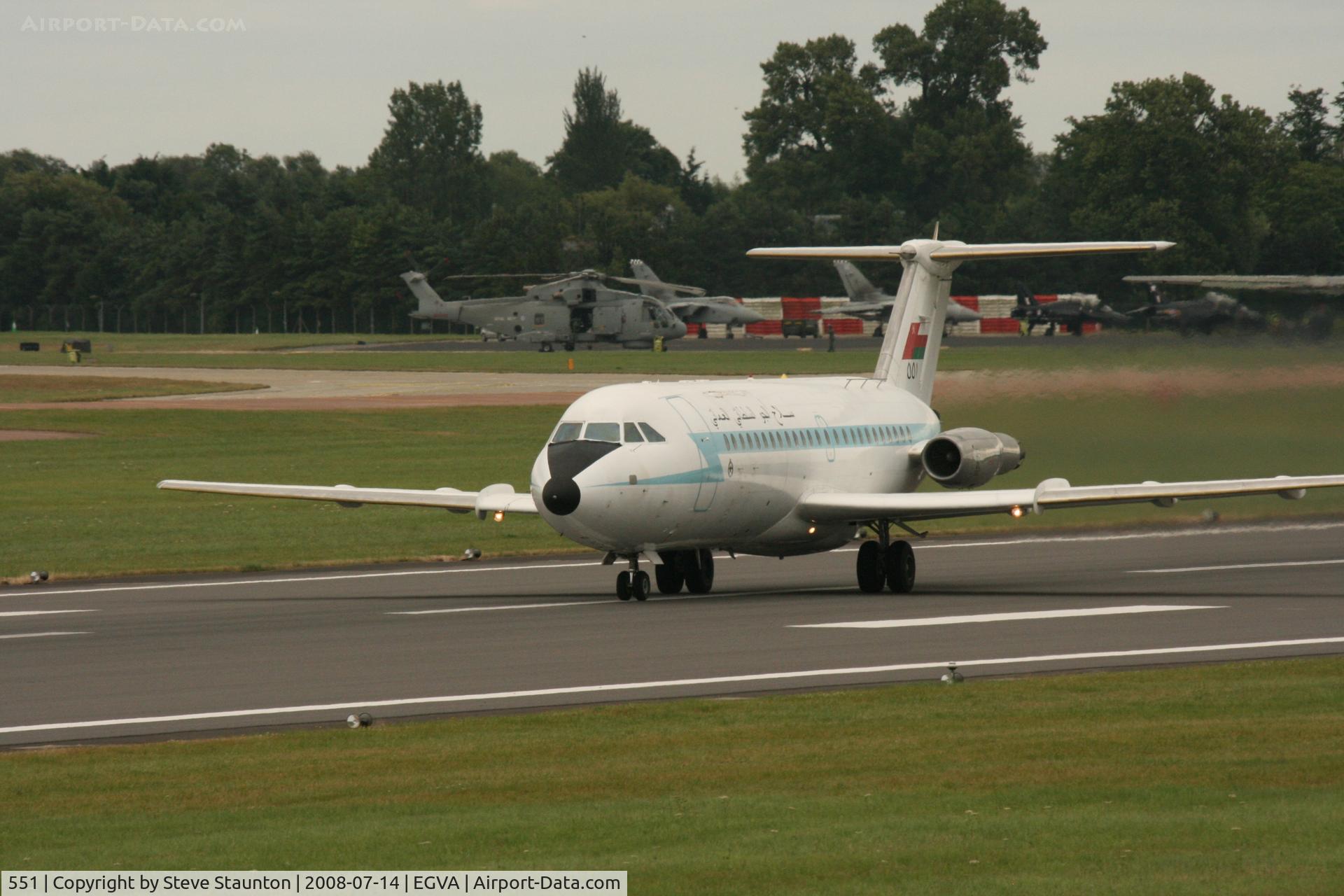 551, 1974 BAC 111-485GD One-Eleven C/N BAC.247, Taken at the Royal International Air Tattoo 2008 during arrivals and departures (show days cancelled due to bad weather)
