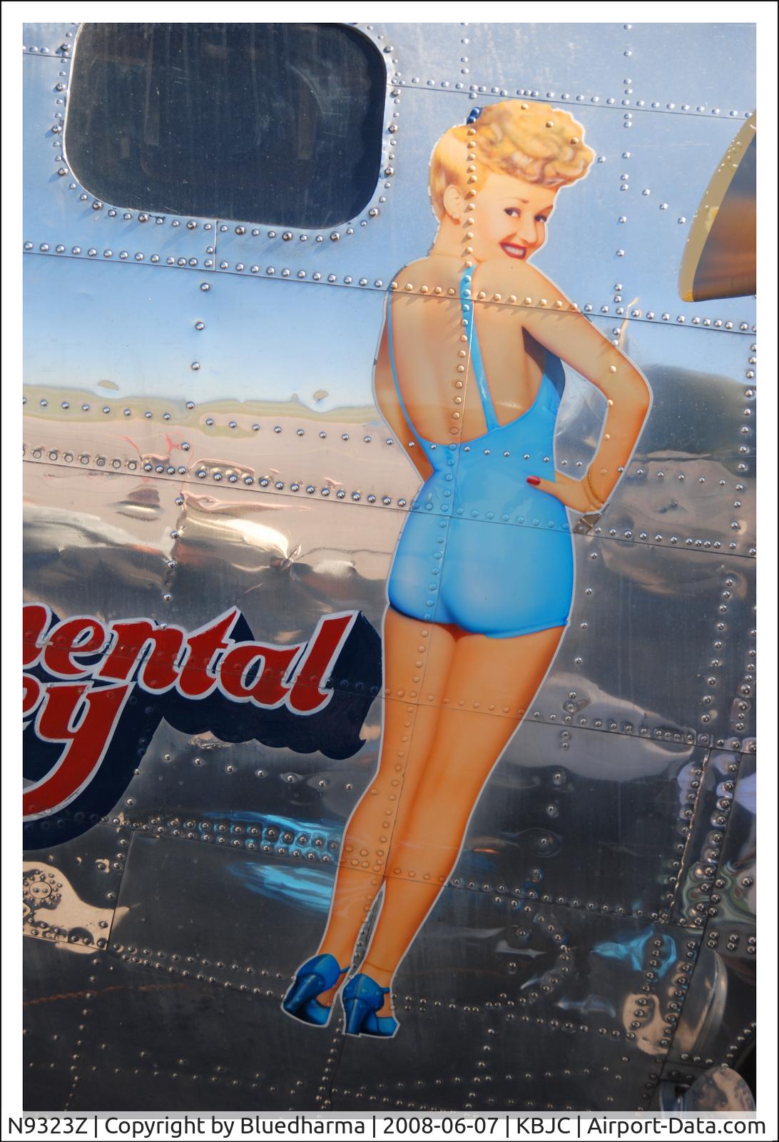 N9323Z, 1944 Boeing B-17G-85-DL Flying Fortress C/N 32155, Sentimental Journey Nose Art. Parked on display at Jeffco