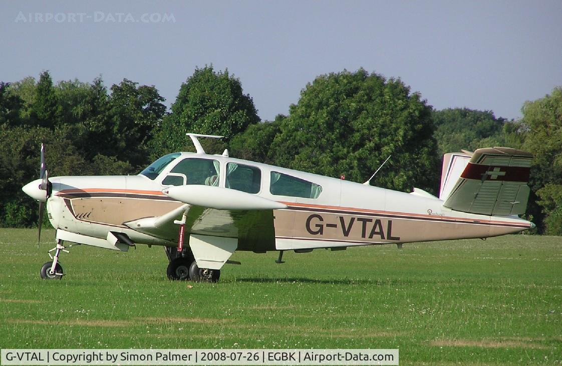G-VTAL, 1965 Beech V35 Bonanza C/N D-7978, Bonanza visiting Sywell from Wellesbourne Mountford