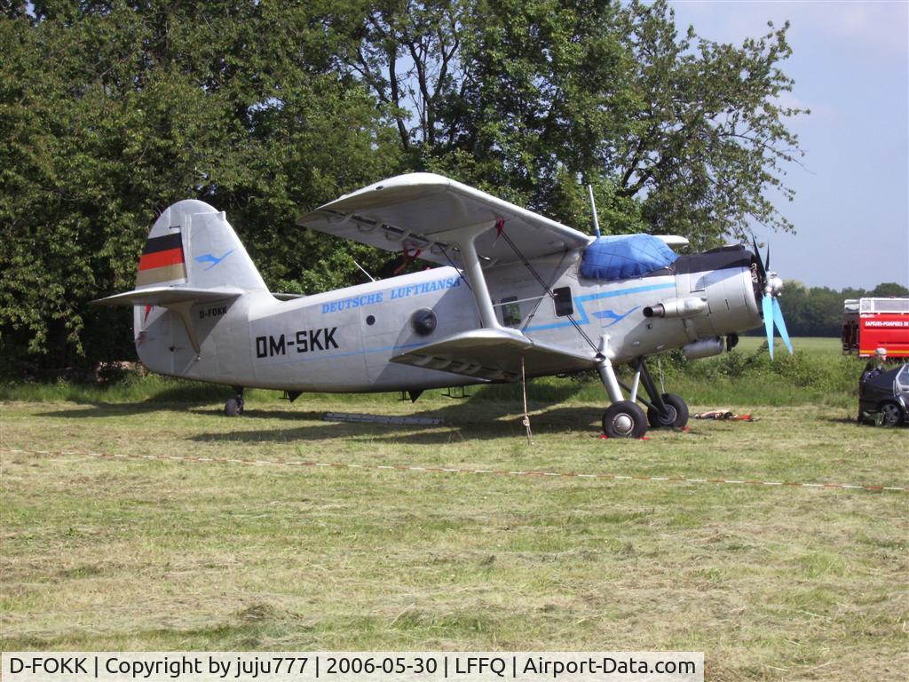D-FOKK, Antonov An-2 C/N 19547304, on display at Cerny La Ferté-Alais
