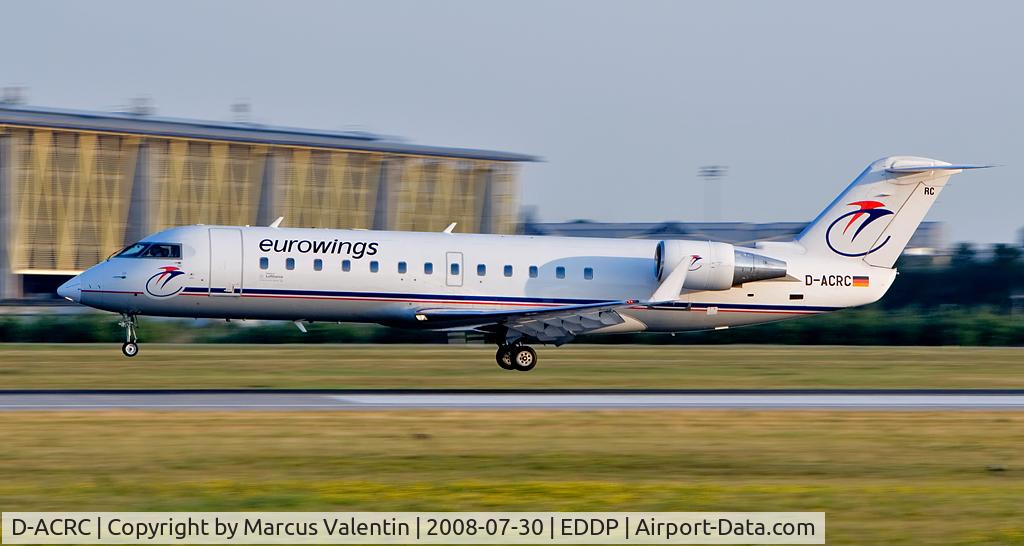 D-ACRC, 2001 Canadair CRJ-200ER (CL-600-2B19) C/N 7573, landing in leipzig