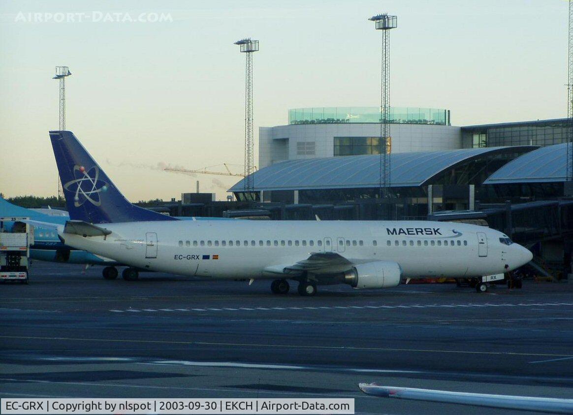 EC-GRX, 1989 Boeing 737-46B C/N 24123, Leased a few days by Maersk.