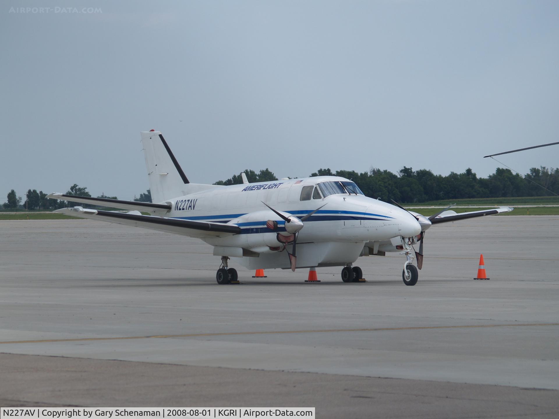 N227AV, 1984 Beech C99 Airliner C/N U-227, ON TARMAC IN GRAND ISLAND