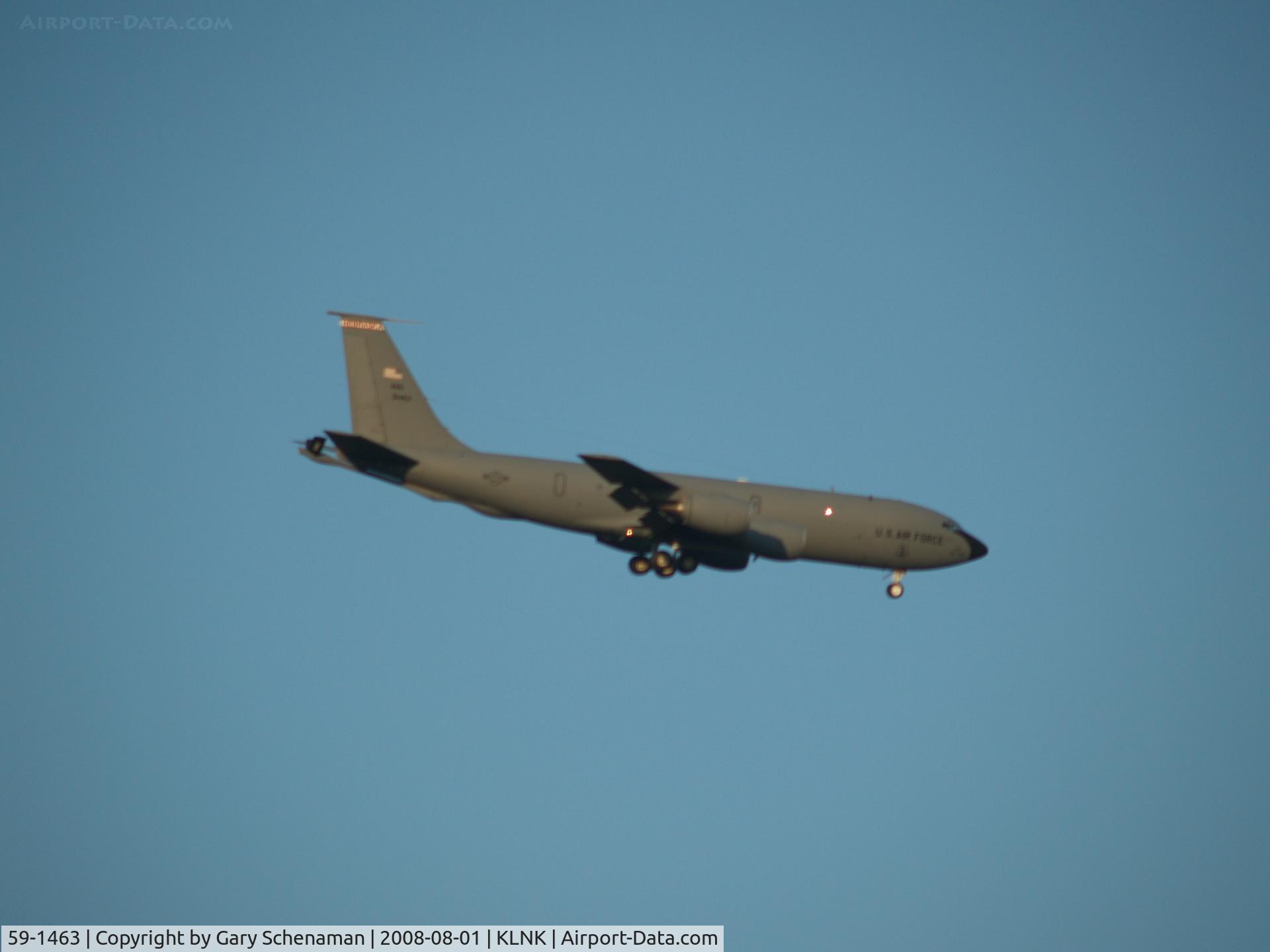 59-1463, 1959 Boeing KC-135R Stratotanker C/N 17951, KC 135 TANKER ON FINAL TO KLNK