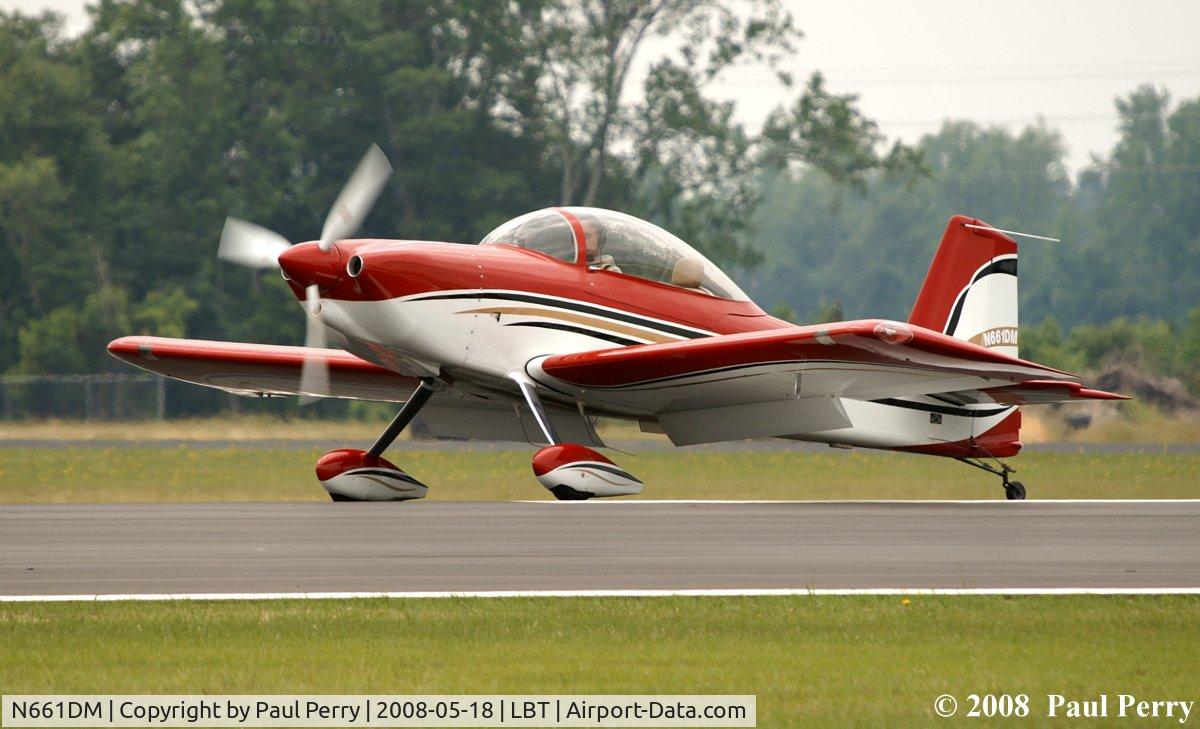 N661DM, 2005 Vans RV-8 C/N 82139, Wheeling into LBT