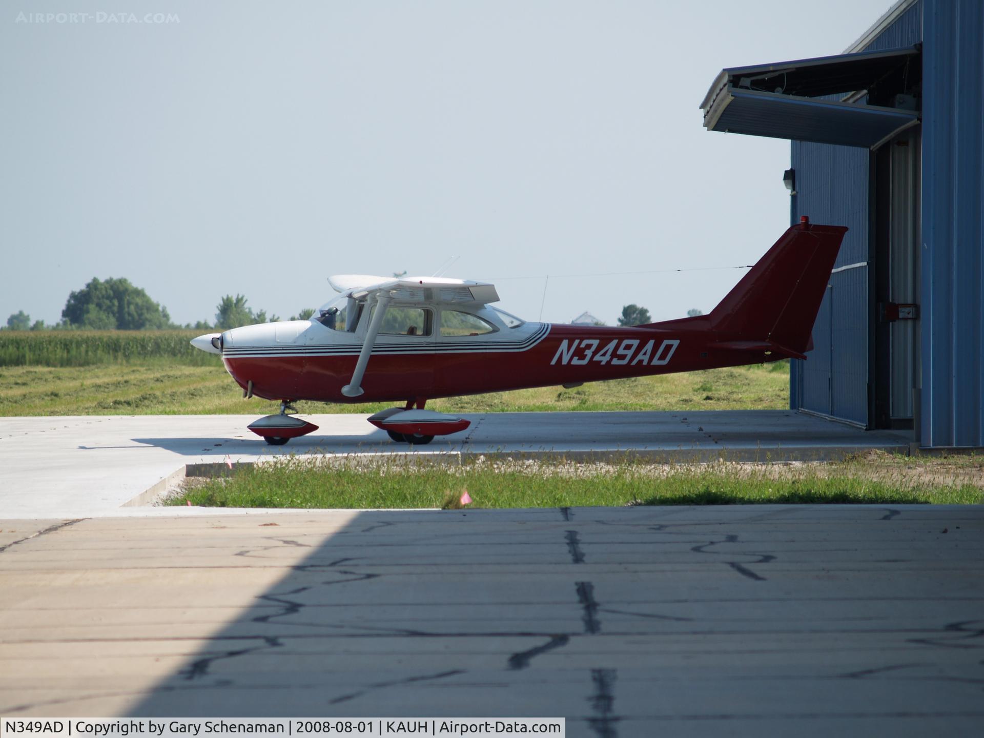 N349AD, 1964 Cessna 172E C/N 17251516, JUST PULLED OUT OF HANGER IN AURORA