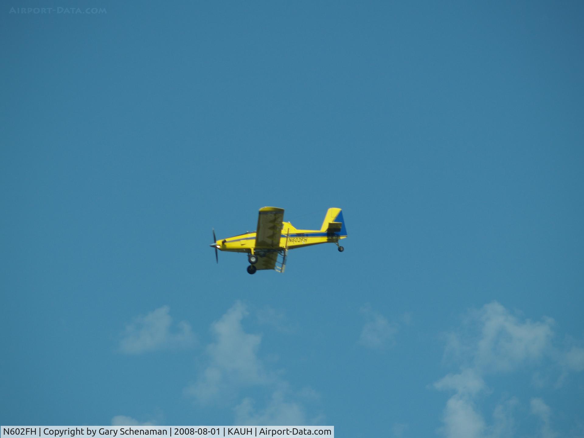 N602FH, 2008 Air Tractor Inc AT-602 C/N 602-1162, A 4TH CROP DUSTER LANDING AT AURORA'S AIRPORT