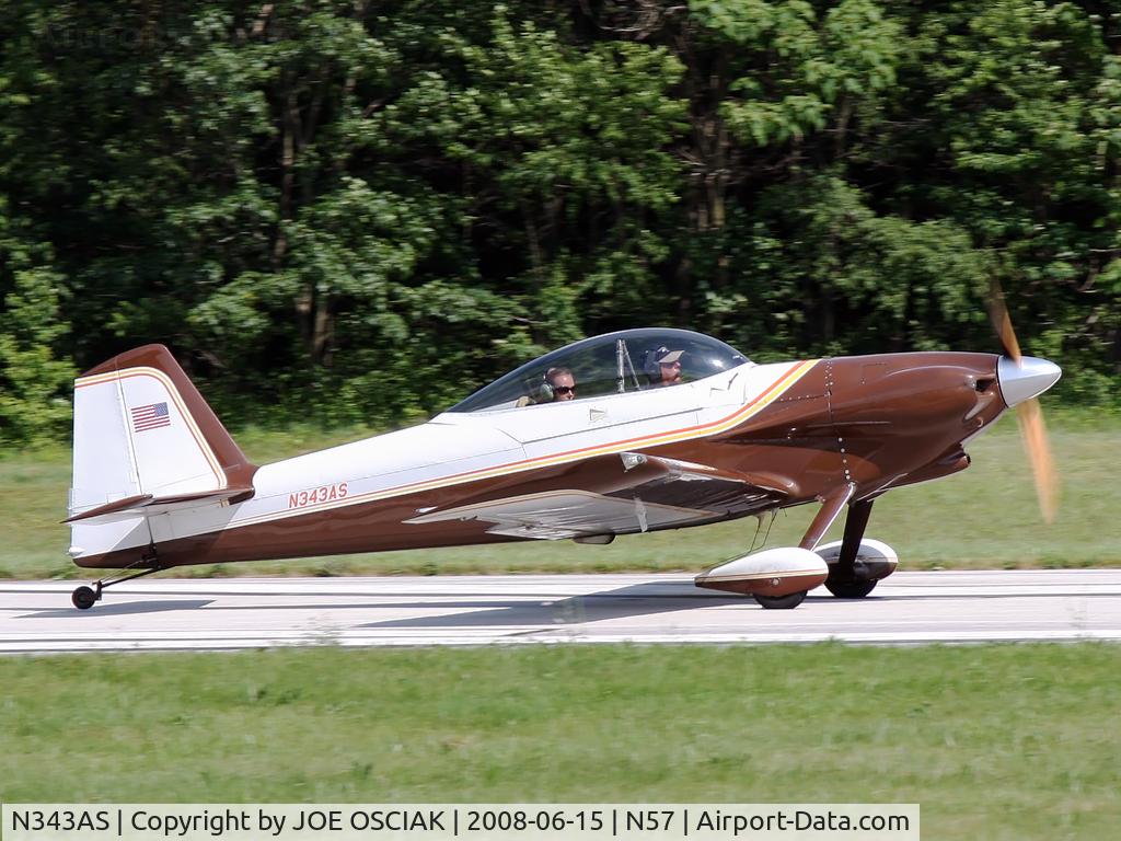 N343AS, 1992 Vans RV-4 C/N WM-2, Leaving N57