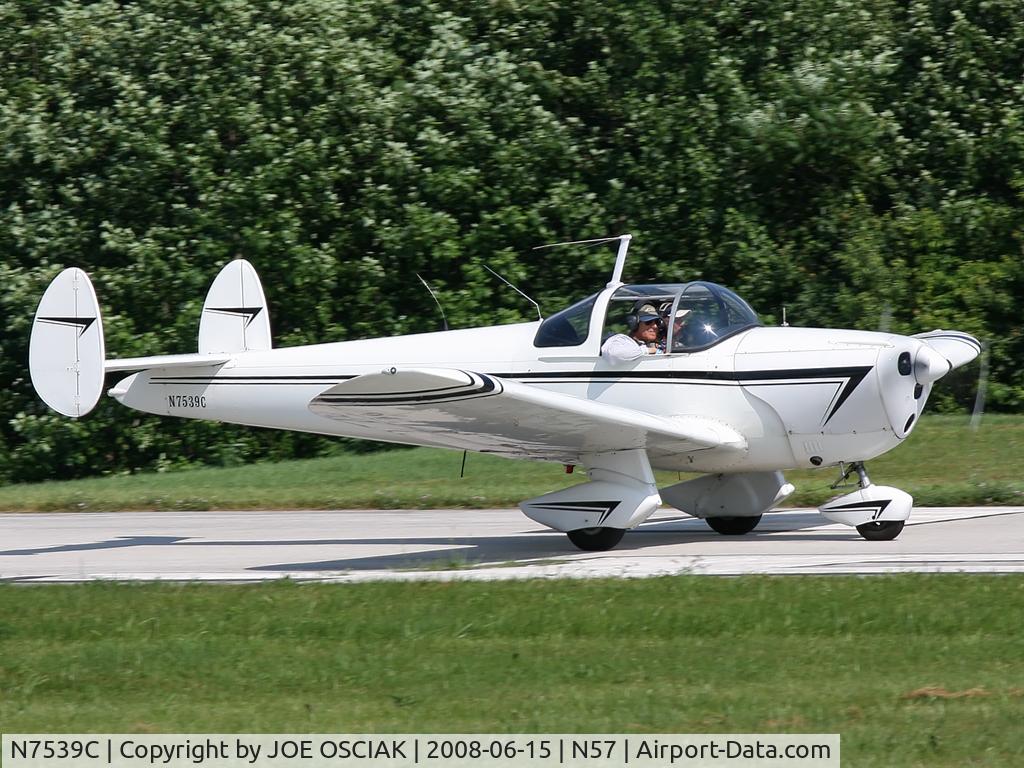 N7539C, 1958 Forney F-1 Aircoupe C/N 5654, Leaving N57